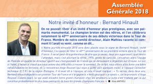 Bernard Hinault honorera notre AG de sa présence le 24 novembre.